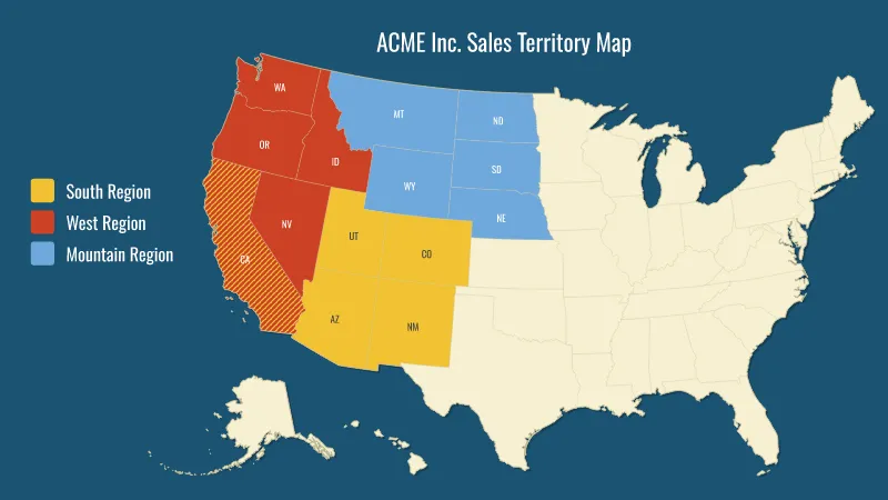 ACME Inc. Sales Territory Map