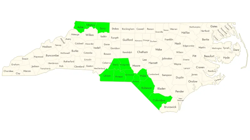 NC Counties still needing to bird in