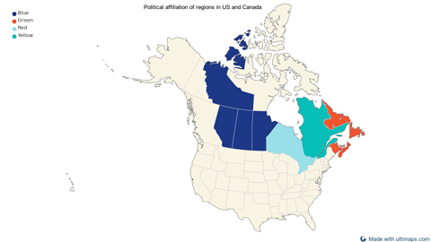 United States and Canada — States and Provinces