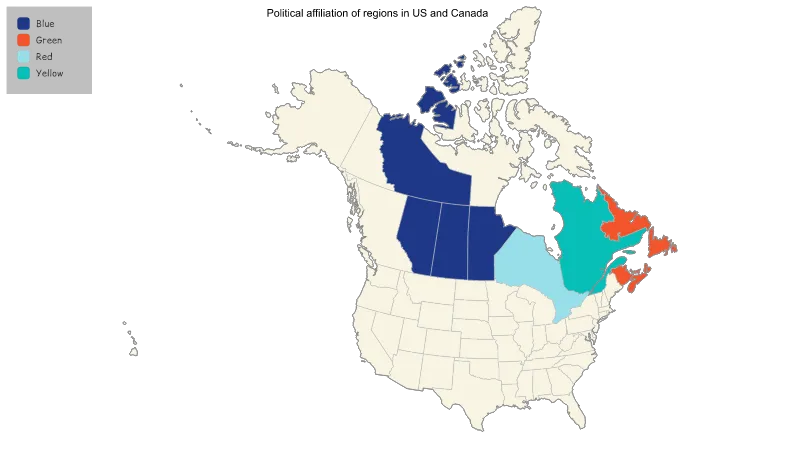 United States and Canada — States and Provinces