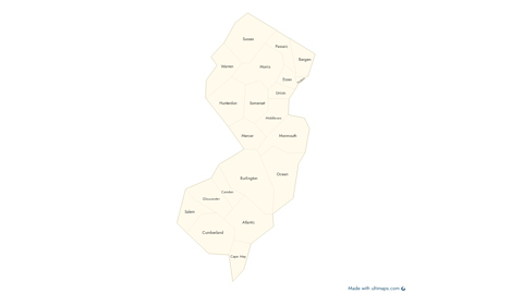 New Jersey 2025 Gubernatorial Map