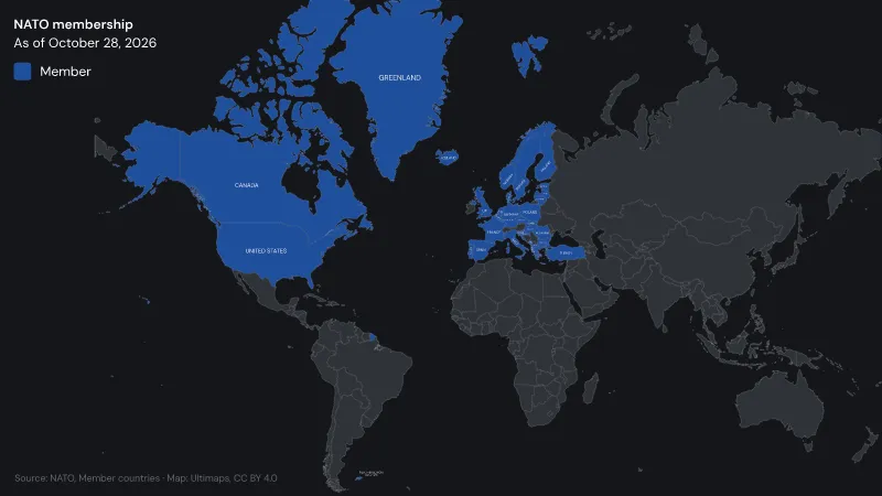 NATO member countries map